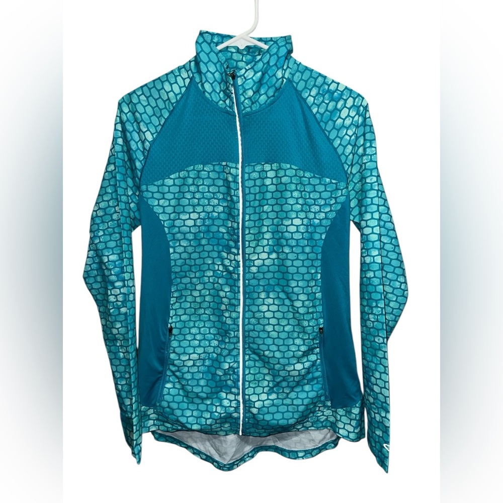 Champion Women Duo Dry Activewear Full Zip Jacket, Reflective Windbreaker Medium